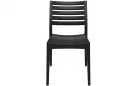 Czarne sztaplowane krzesło ogrodowe z polipropyleny ARES 