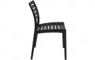 Czarne sztaplowane krzesło ogrodowe z polipropyleny ARES 