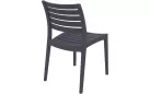 Grafitowe sztaplowane krzesło ogrodowe z polipropyleny ARES 
