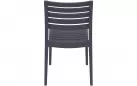 Grafitowe sztaplowane krzesło ogrodowe z polipropyleny ARES 