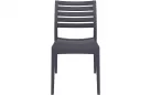 Grafitowe sztaplowane krzesło ogrodowe z polipropyleny ARES 