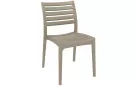 Sztaplowane krzesło ogrodowe kolor TAUPE z polipropyleny ARES 