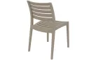 Sztaplowane krzesło ogrodowe kolor TAUPE z polipropyleny ARES 