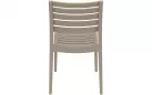 Sztaplowane krzesło ogrodowe kolor TAUPE z polipropyleny ARES 