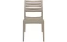 Sztaplowane krzesło ogrodowe kolor TAUPE z polipropyleny ARES 