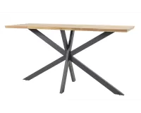 Stół ogrodowy barowy nogi krzyżowe grafitowe PRADO 4SO blat teak 