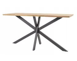 Stół ogrodowy barowy nogi krzyżowe grafitowe PRADO 4SO blat teak 