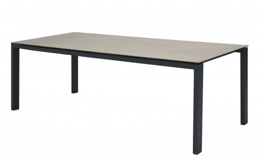 stół 220 cm aluminiowy czarne nogi blat ceramiczny