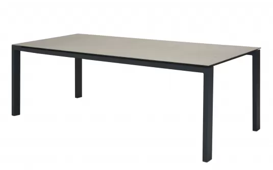 stół 220 cm aluminiowy czarne nogi blat ceramiczny