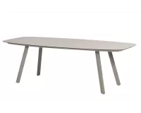 Stół na taras aluminiowy MANOLO jasnoszary 240 cm z blatem ceramicznym