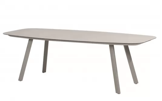 Stół na taras aluminiowy MANOLO jasnoszary 240 cm z blatem ceramicznym