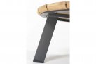 Komplet 2 stolików okrągłych EMMA nogi aluminiowe antracytowe blaty d80 teak i d65 ceramiczny