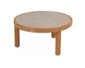 Okrągły stolik kawowy FINN Ø60 teak / blat ceramiczny