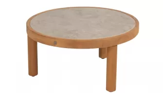 Okrągły stolik kawowy FINN Ø60 teak / blat ceramiczny