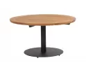 Stół ogrodowy okrągły blat teak na jednej nodze SABA 130 4SO  / noga antracyt