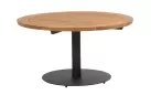 Stół ogrodowy okrągły blat teak na jednej nodze SABA 130 4SO  / noga antracyt