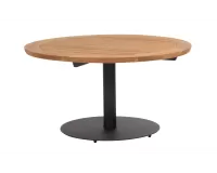 Stół ogrodowy okrągły blat teak na jednej nodze SABA 130 4SO  / noga antracyt