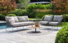 Meble wypoczynkowe na taras MORETTI brązowobeżowe 4SO
