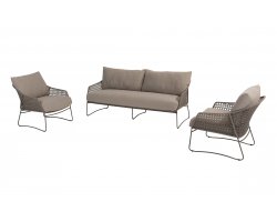 Meble wypoczynkowe na taras MORETTI brązowobeżowe 4SO