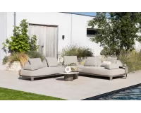 Narożnik ogrodowy wypozcynkowy SANTORINI 4SO obicie tkaniną boucle