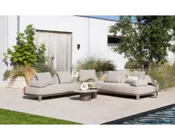 Narożnik ogrodowy wypozcynkowy SANTORINI 4SO obicie tkaniną boucle