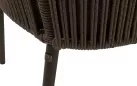 Krzeso obiadowe ogrodowe BERNINI 4SO brązowe nogi i szarobrązowa lina