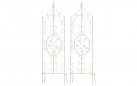 2x Biała trelisa ogrodowa z ornamentem wys 105 cm BHURA 