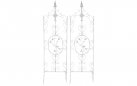 2x Biały antyczny trelisa ogrodowa z ornamentem wys 105 cm BHURA 