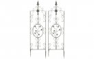 2x zielony antyczny trelisa ogrodowa z ornamentem wys 105 cm BHURA 