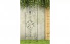 2x zielony antyczny trelisa ogrodowa z ornamentem wys 105 cm BHURA 