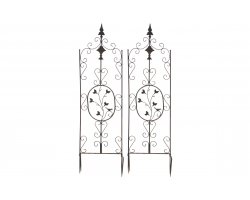 2x trelisa ogrodowa kolor brąz metaliczny z ornamentem wys 105 cm BHURA 