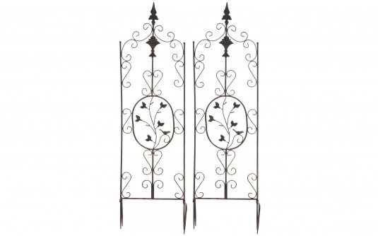 2x trelisa ogrodowa kolor brąz metaliczny z ornamentem wys 105 cm BHURA