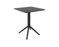 Składany stolik ogrodowy na balkon CZARNY SKY 60x60 polipropylen