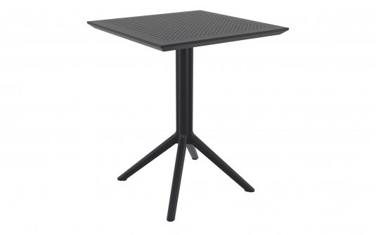 Składany stolik ogrodowy na balkon CZARNY SKY 60x60 polipropylen