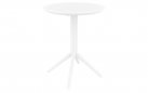 Biały okragły stolik bistro składany blat SKY d60 polipropylen