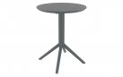 Grafitowy okragły stolik bistro składany blat SKY d60 polipropylen