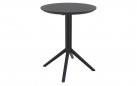 Czarny okragły stolik bistro składany blat SKY d60 polipropylen