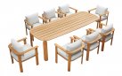 Zestaw stołowy 8-osobowy drewno teak PALLISAD Higold