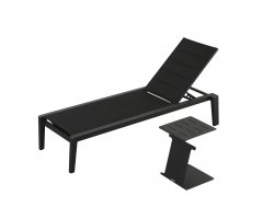 Leżak grafitowy aluminiowy na taras EMOTI higold