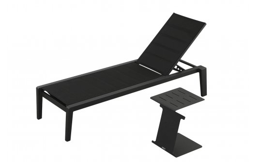 Leżak grafitowy aluminiowy na taras EMOTI higold