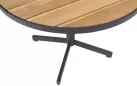 Okrągły sół barowy na jednej nodze FIESTA Ø90 cm blat teak noga antracyt 