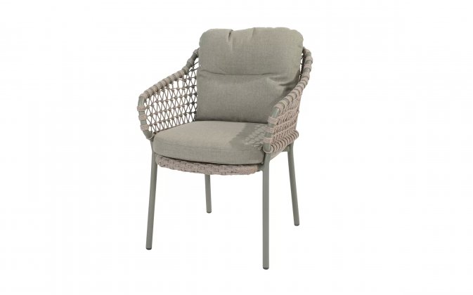 Szataplowane krzesło ogrodowe JURA 4SO oliwkowe z liną polipropylenową