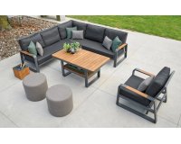 Narożnik ogrodowy 256x256 aluminiowy grafitowy MONTANA Life