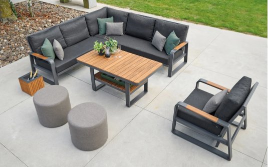 Narożnik ogrodowy 256x256 aluminiowy grafitowy MONTANA Life Narożnik ogrodowy 256x256 aluminiowy grafitowy MONTANA Life