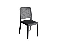 Czarne sztaplowane krzesło CATANIA z poliporpylenu sztaplowane