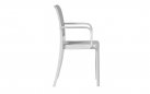 Białe krzesło z podłokietnikami CATANIA z poliporpylenu