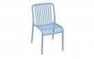 Błękitne sztaplowane krzesło TRAPANI polipropylenowe