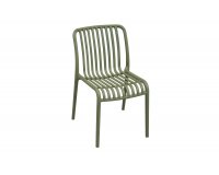 Oliwkowe sztaplowane krzesło TRAPANI polipropylenowe