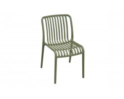 Oliwkowe sztaplowane krzesło TRAPANI polipropylenowe