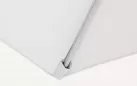 Biały parasol z nogą boczną 3x3 m aluminiowy obrotowy z podstawą saragozza bizzotto
